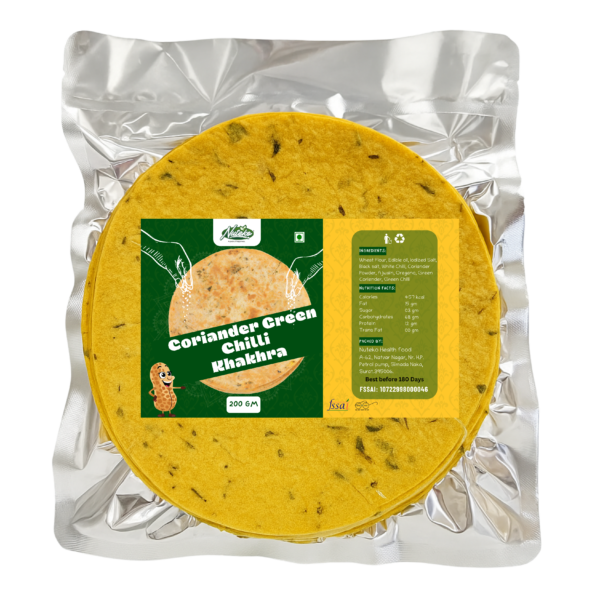 Coriander Khakhra – With Real Green Chilli & Dhaniya- 200GM