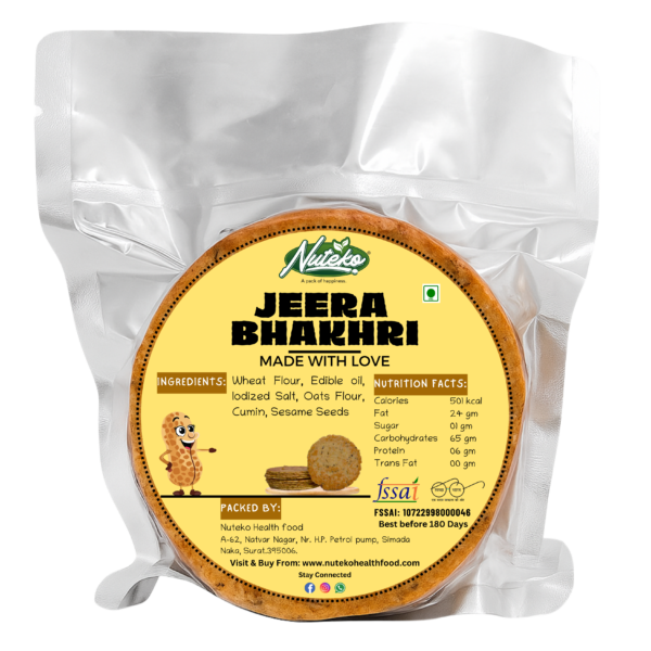 Jeera Bhakhri – Roasted Wheat Crisp with Cumin Seeds- 200GM