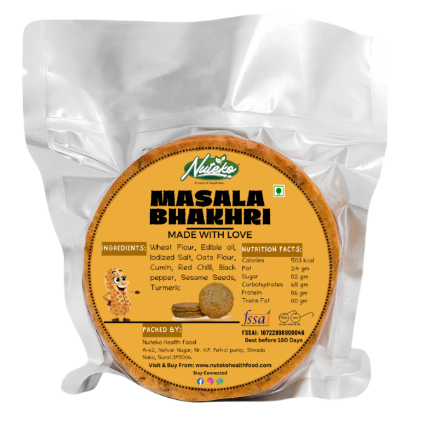 Masala Bhakhri – Roasted Wheat Snack with Spicy Tadka- 200GM