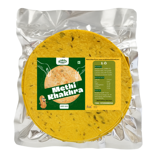 Methi Khakhra – Traditional Taste, Roasted to Perfection- 200GM